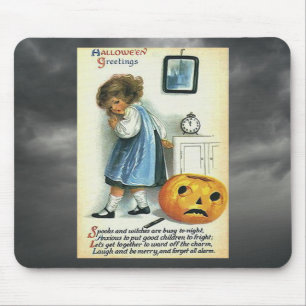 Vintage Halloween Hälsning Musmatta