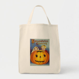 Vintage Halloween Hälsning Tygkasse