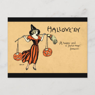 Vintage Halloween Hälsning Vykort