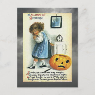 Vintage Halloween-hälsningar Vykort