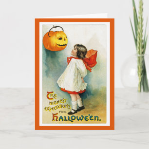 Vintage Halloween-hälsningskort Kort