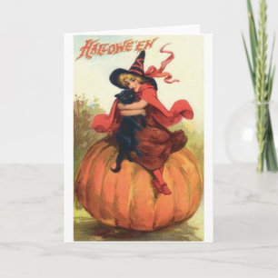 Vintage Halloween-hälsningskort Kort