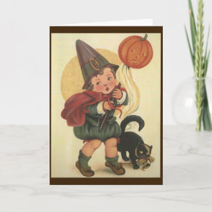 Vintage Halloween-hälsningskort Kort