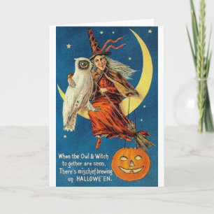 Vintage Halloween-hälsningskort Kort