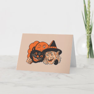 Vintage Halloween-hälsningskort Kort