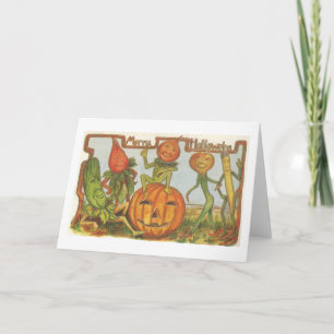 Vintage Halloween-hälsningskort - Merry Halloween! Kort