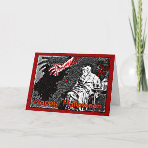 Vintage Halloween Hand i Mörken Kort
