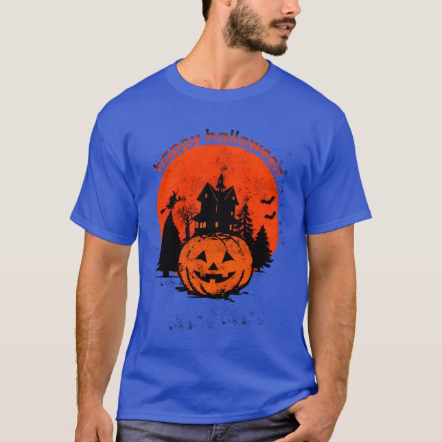 Vintage Halloween Happy halloween T Shirt (Framsida)