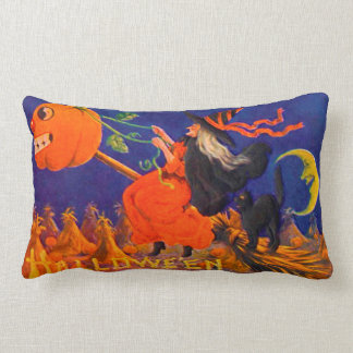 Vintage Halloween-häxa kastkudde Lumbarkudde