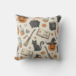Vintage Halloween-häxa Kudde