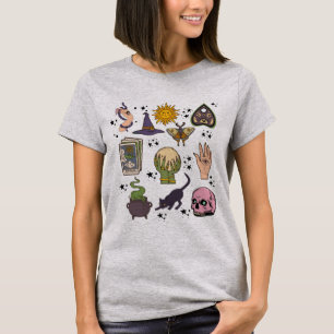 Vintage Halloween häxdoodlar T Shirt