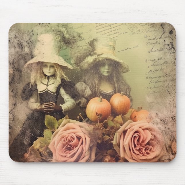 Vintage Halloween Häxkonst Musmatta (Framsidan)