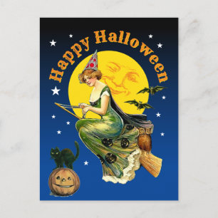 Vintage Halloween Helg Vykort