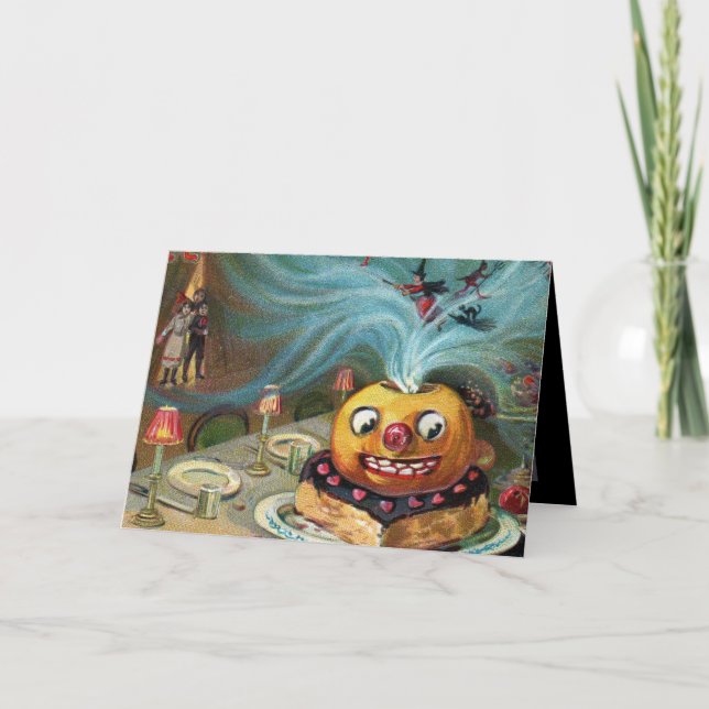 Vintage Halloween-Helgdag-kort Kort (Framsida)