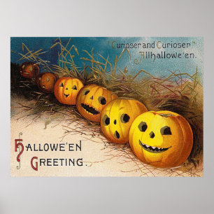 Vintage Halloween-Helgdag poster