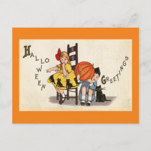 Vintage Halloween-Helgdag vykort