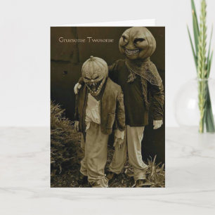 Vintage Halloween - hemsk Twosome, Kort