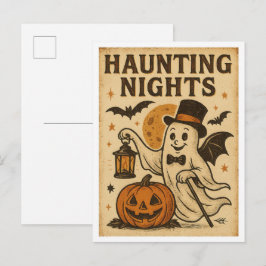 Vintage Halloween hemska nätter Vykort
