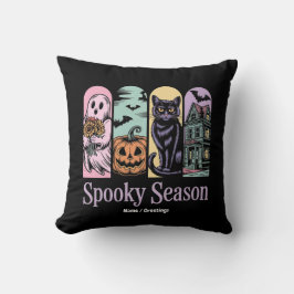 Vintage Halloween Horror Spooky Season Cute Creepy Kudde