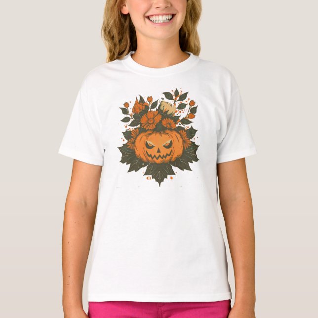 Vintage/Halloween/Höst/pumpa T Shirt (Framsida)