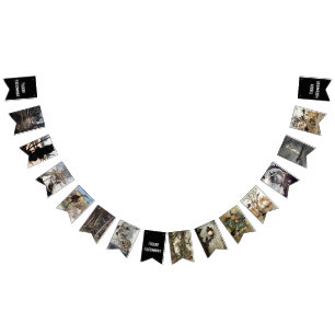 Vintage Halloween Illustration Bunting Banner Vimplar