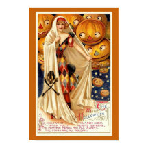 Vintage Halloween-illustration häxa pumpor