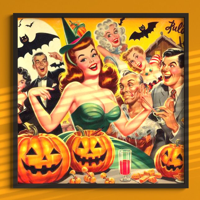 Vintage Halloween Illustration Poster (Skapare uppladdad)