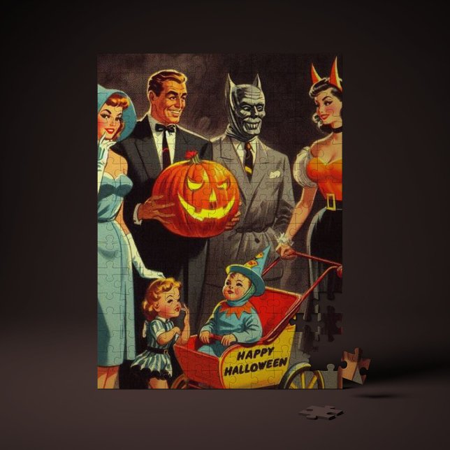 Vintage Halloween Illustration Pussel (Skapare uppladdad)