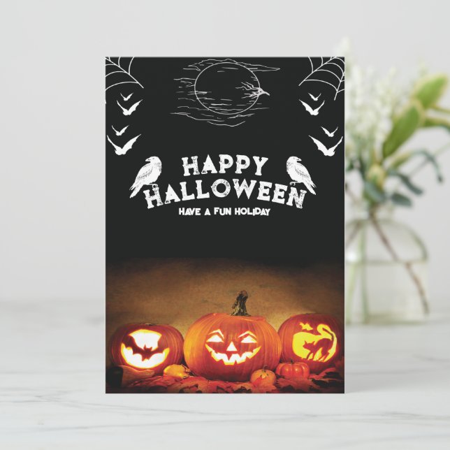 Vintage Halloween-inbjudan, Halloween fest Inbjudningar (Stående Fram)