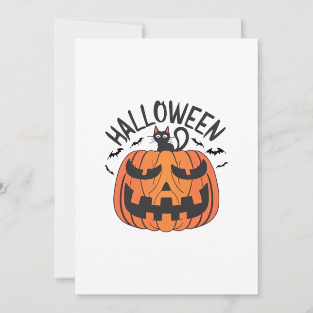 Vintage Halloween  Inbjudningar (Framsida)