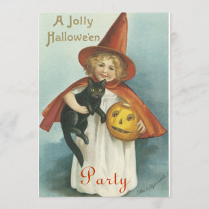 Vintage Halloween-inbjudningar Inbjudningar
