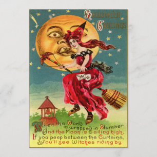 Vintage Halloween-inbjudningar Inbjudningar