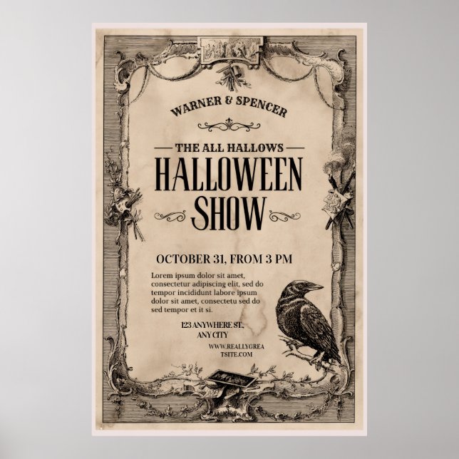 Vintage Halloween Invitation Poster (Framsidan)