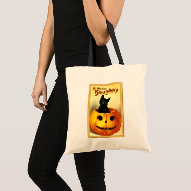 Vintage Halloween Jack O'Lantern Tygkasse (Framsida (produkt))