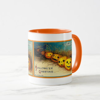 Vintage Halloween-Jack o'Lanternor in a Row Mugg