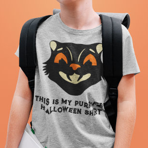 Vintage Halloween Katt Anpassad slogan T Shirt