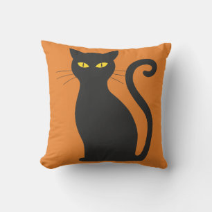 Vintage Halloween Katt Kudde