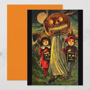 Vintage Halloween Kids Trick eller Tremor och Pump