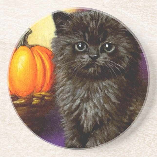 Vintage Halloween Kittens Underlägg (Framsidan)