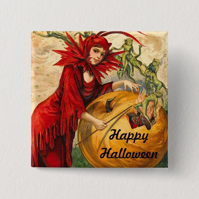 Vintage Halloween Knapp (Framsida)