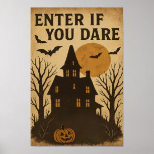 Vintage Halloween - Kom om du törs Poster