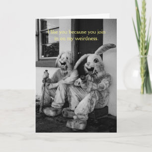 Vintage Halloween - Konstig Creepy-kaniner Kort
