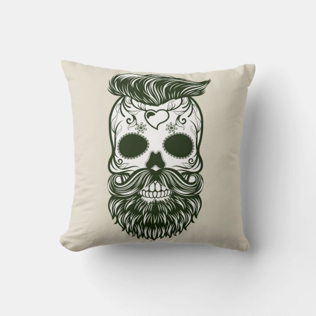 Vintage Halloween Kor Skullkudde Kudde (Framsida)