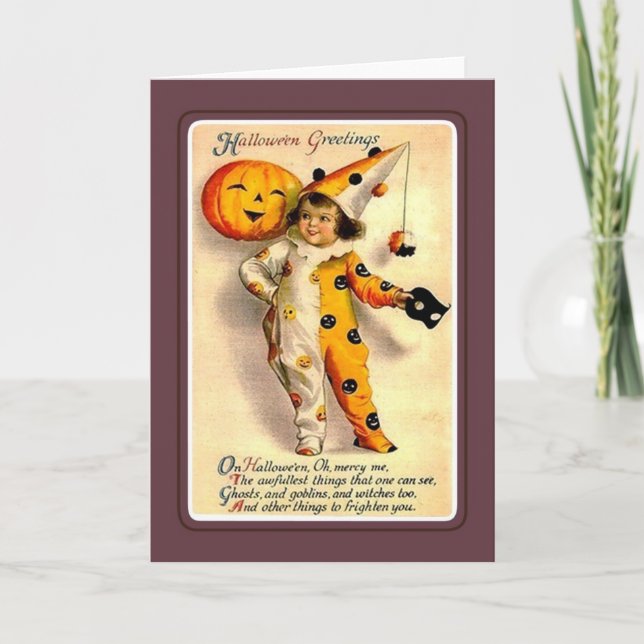 Vintage Halloween Kort (Framsida)