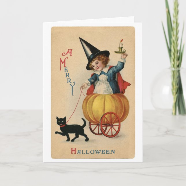Vintage Halloween Kort (Framsida)