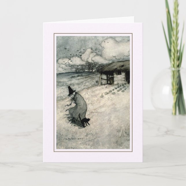 Vintage Halloween Kort (Framsida)