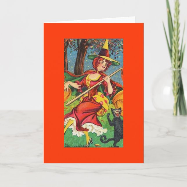 Vintage Halloween Kort (Framsida)