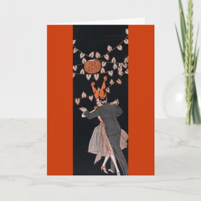 Vintage Halloween Kort (Framsida)