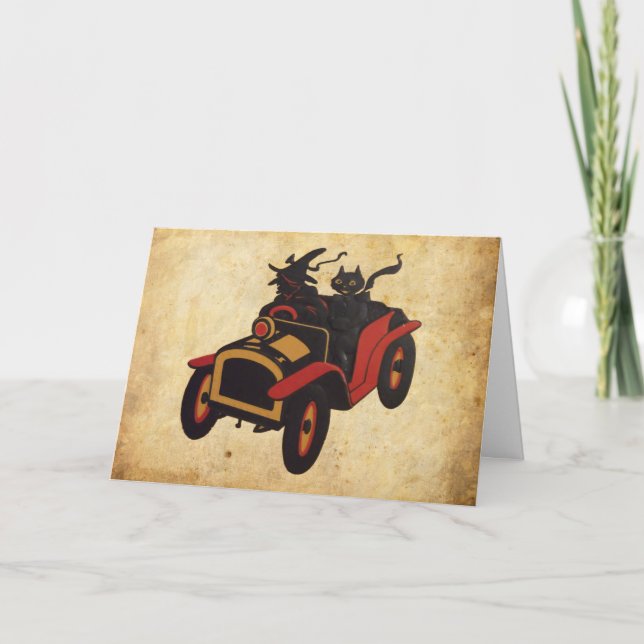 Vintage Halloween Kort (Framsida)