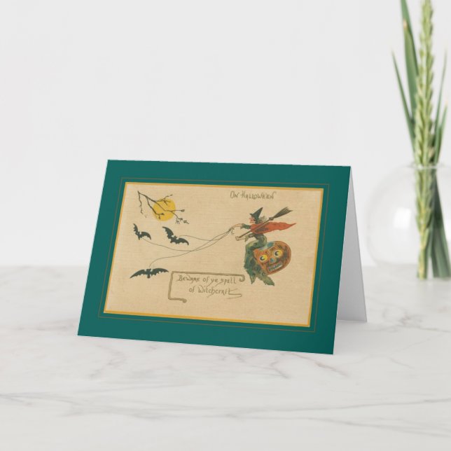 Vintage Halloween Kort (Framsida)